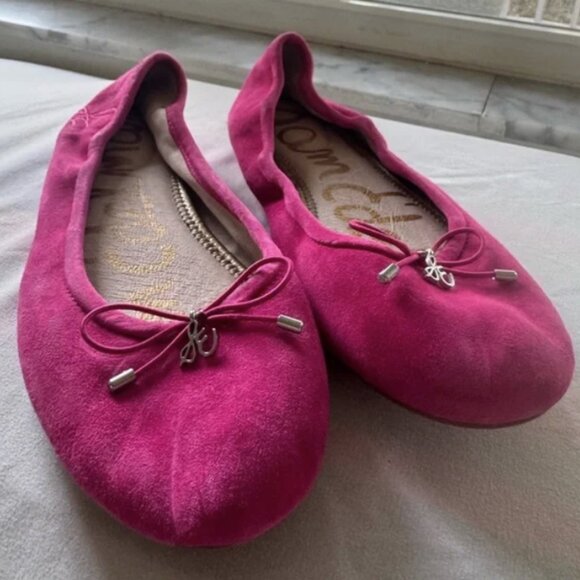 Sam Edelman Fuscia Suede Ballet Flat - Picture 1 of 1